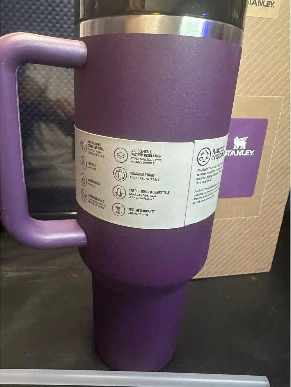 STANLEY THE QUENCHER H2.0 FLOWSTATE™ TUMBLER | 40 OZ PLUM NEW - Picture 3 of 5